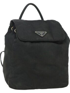 Prada | Bags | Prada Black Nylon Backpack With Silver  display picture 1